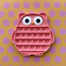 Little Caleb Owl Pop It Fidget Toy - Pink